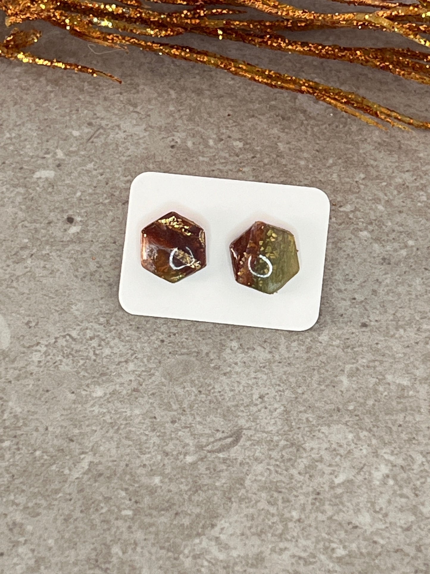 Small Faux Stone Stud Earrings