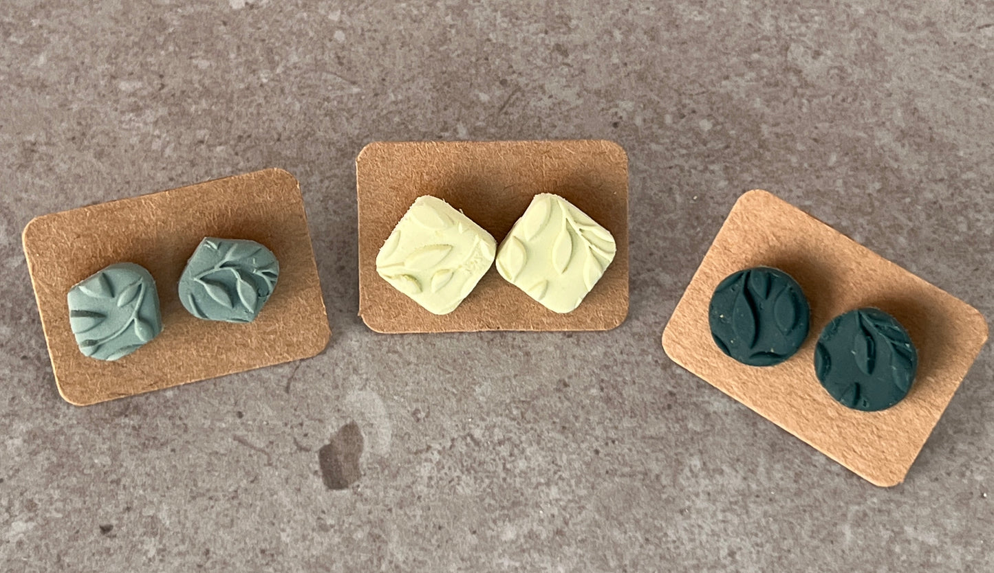 Small Solid Stud Earrings