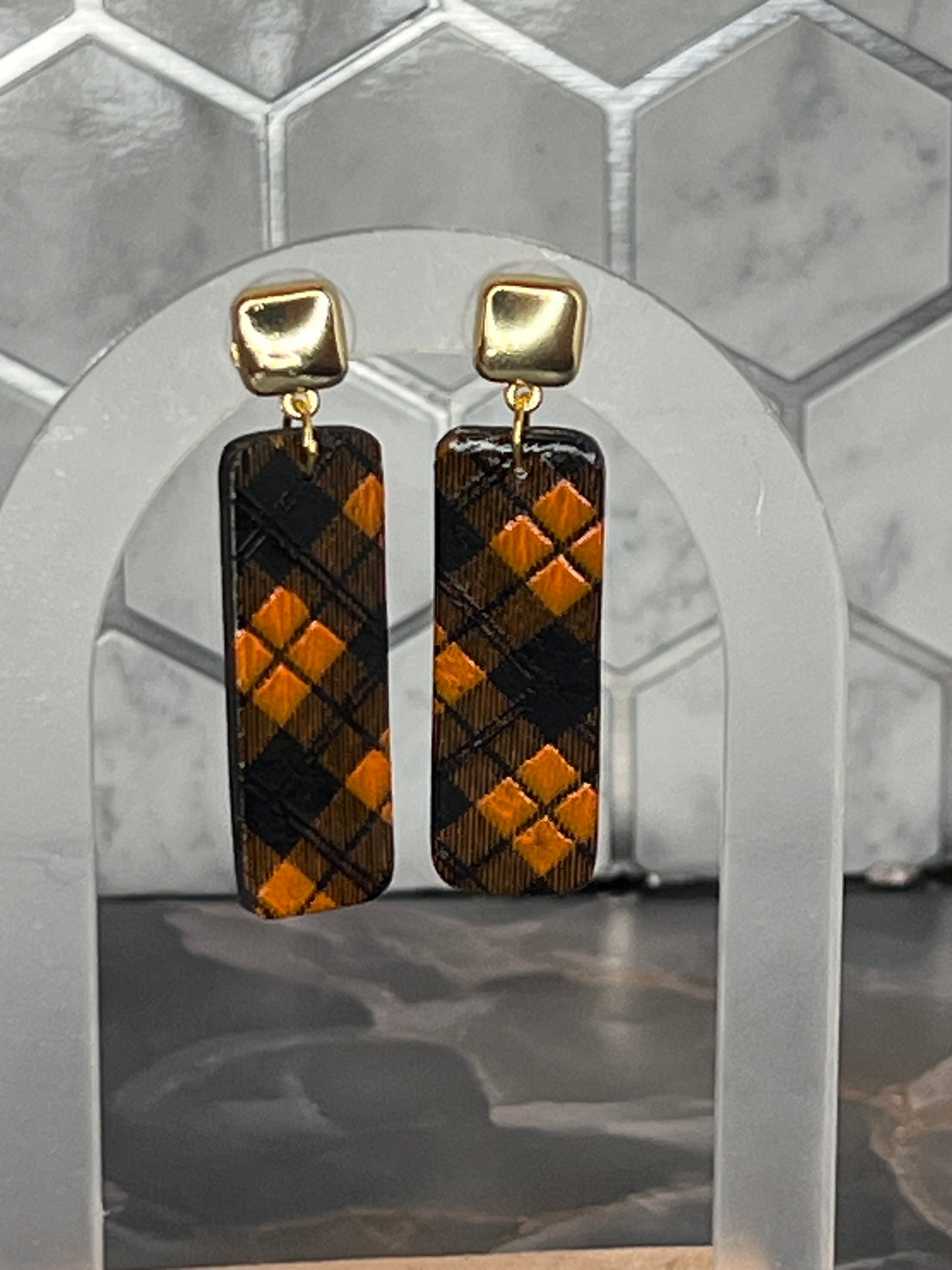 Dangle Earrings -Plaid Collection