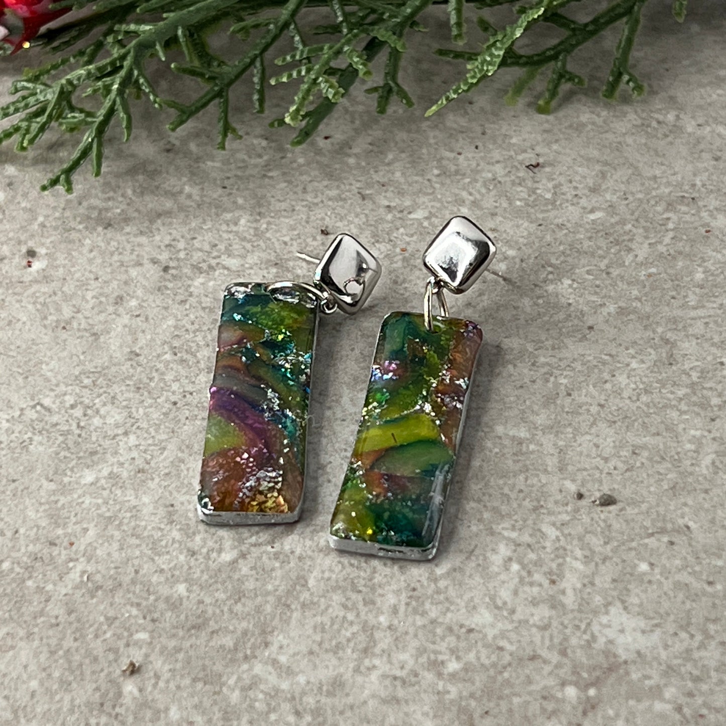 Rectangle Dangle Earrings