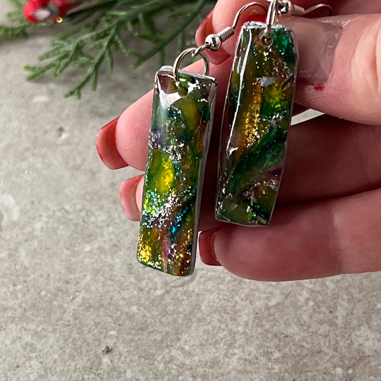 Rectangle Dangle Earrings