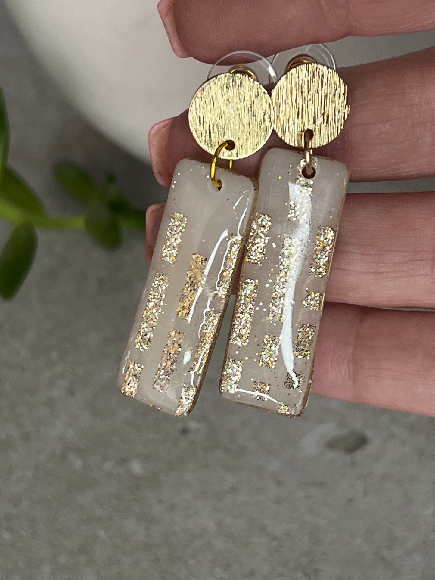 Rectangle Dangle Earrings