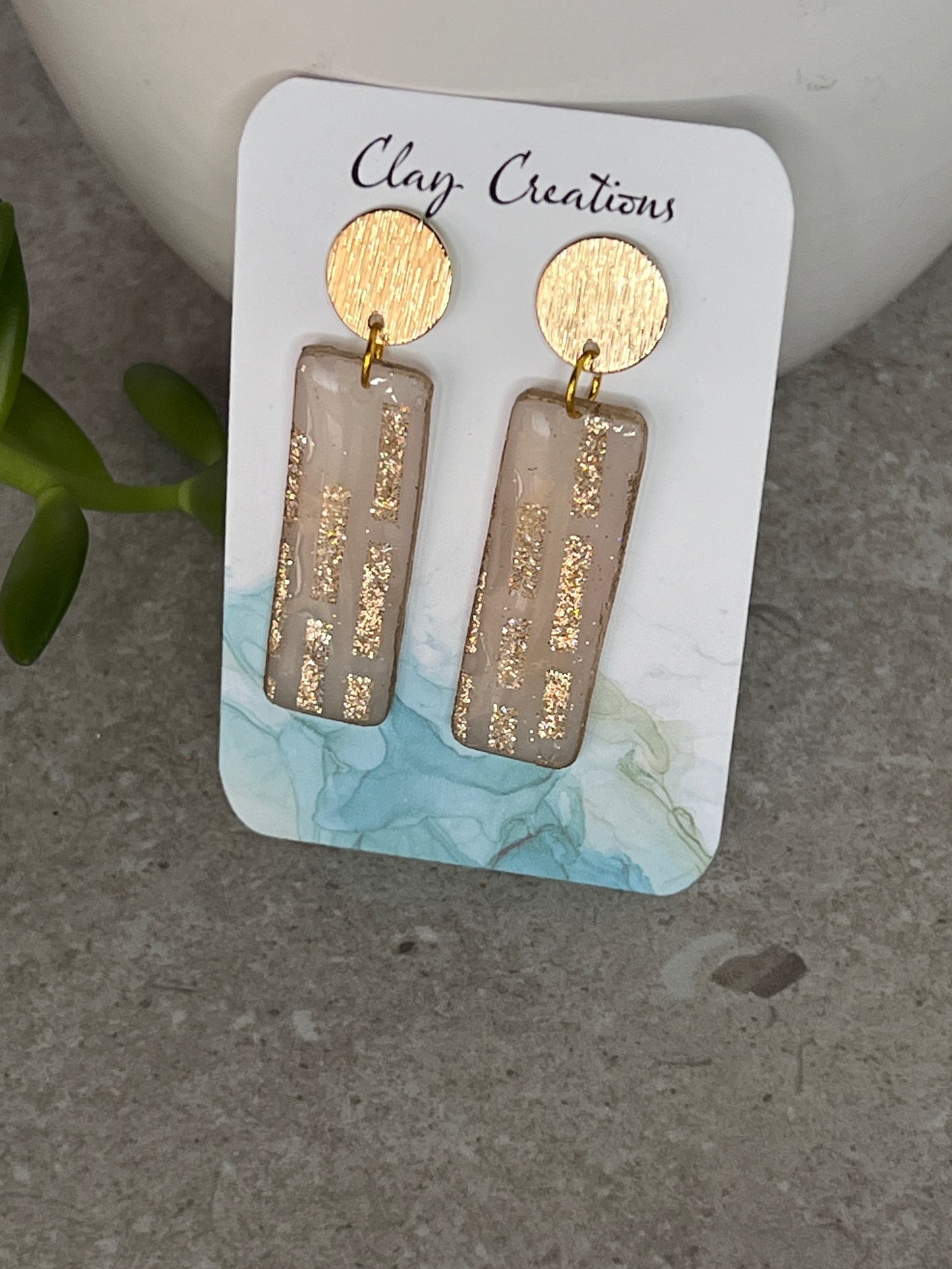 Rectangle Dangle Earrings