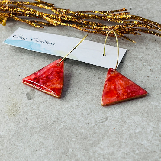 Triangle Hoop Dangle Earrings