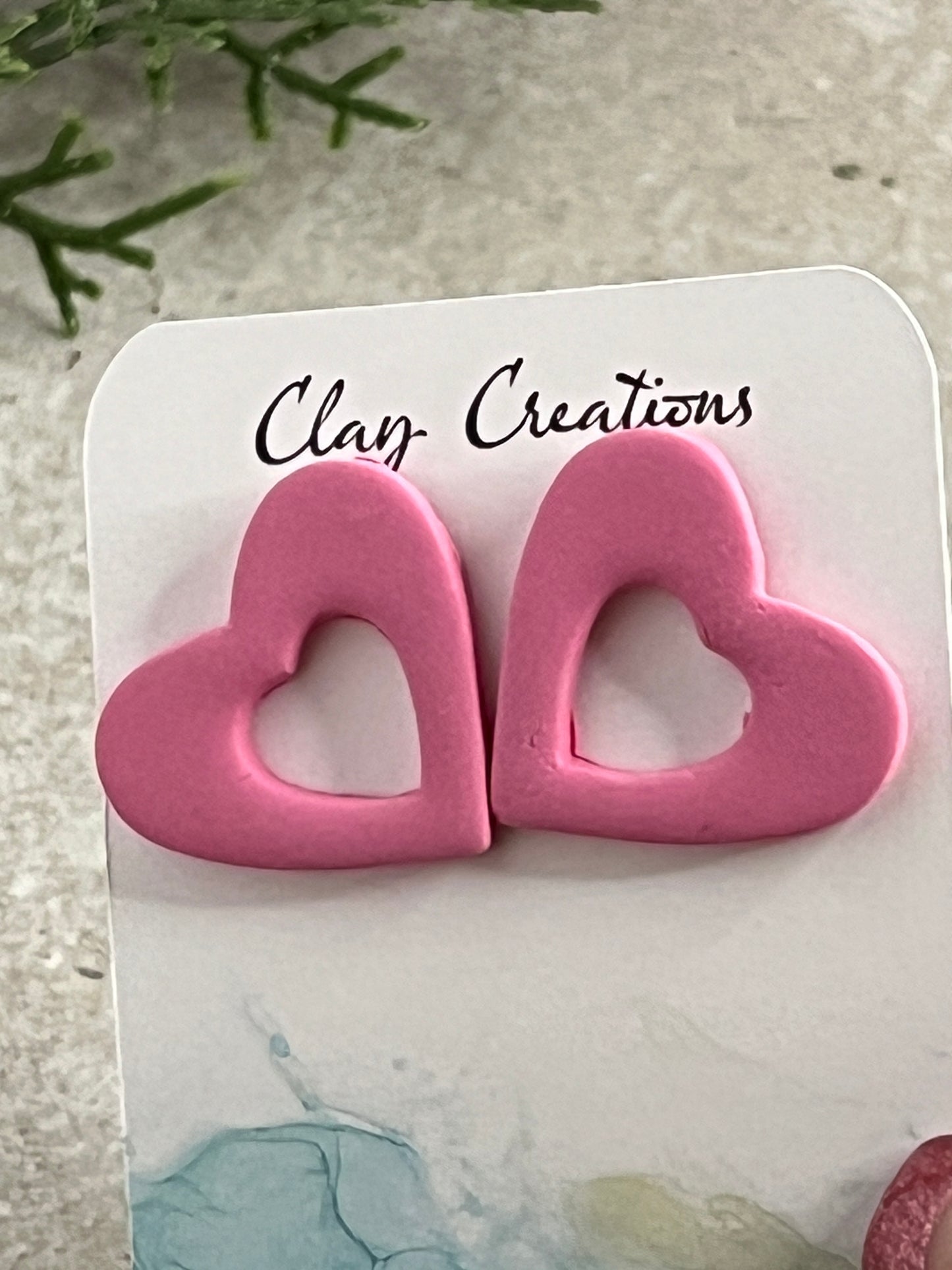 Open Heart Stud Earrings