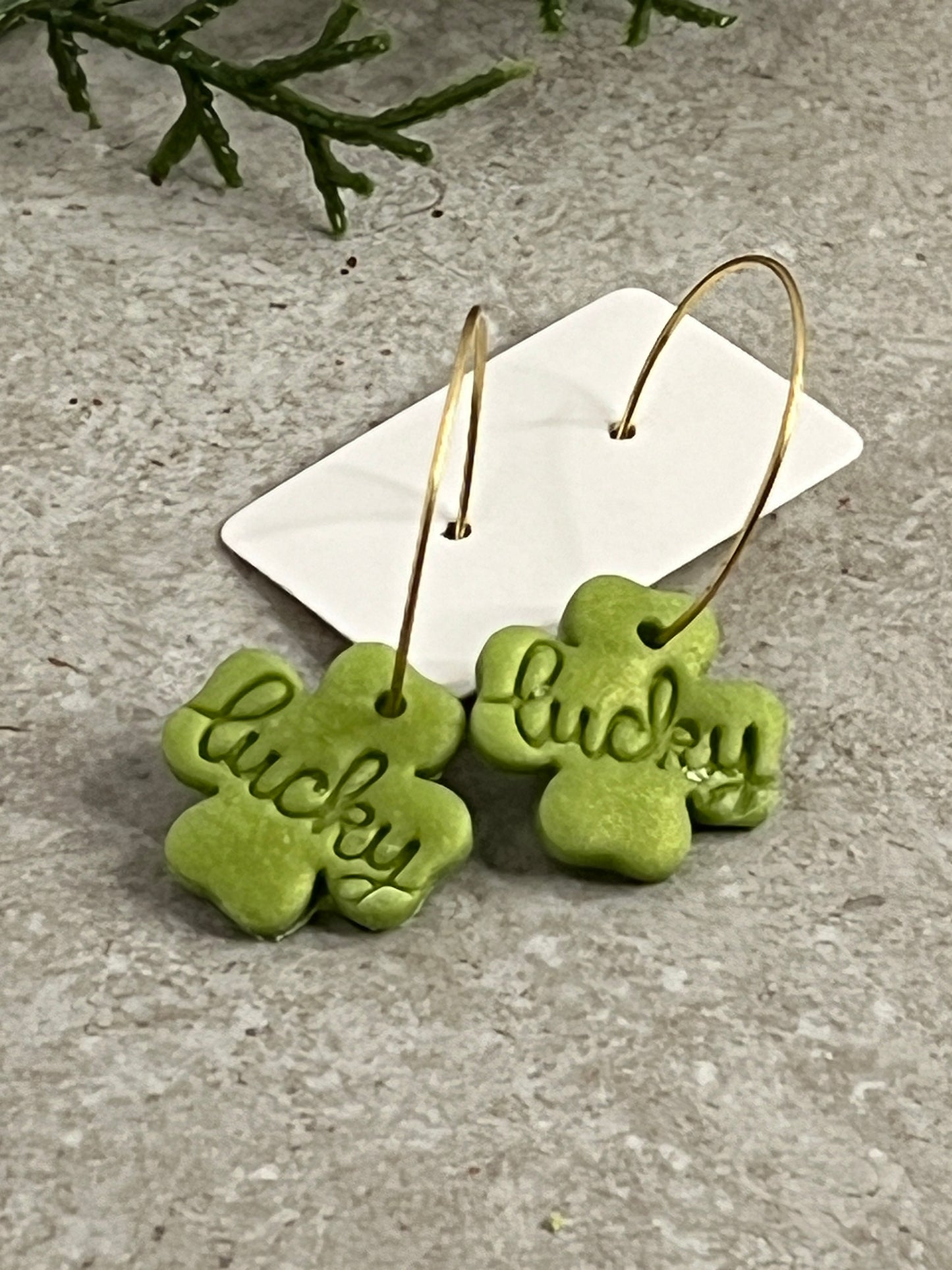 Shamrock Hoop Earrings