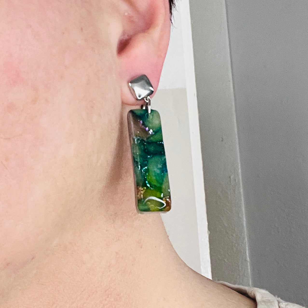 Rectangle Dangle Earrings