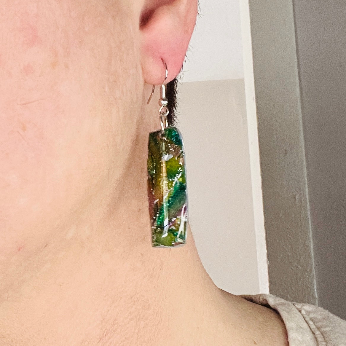 Rectangle Dangle Earrings