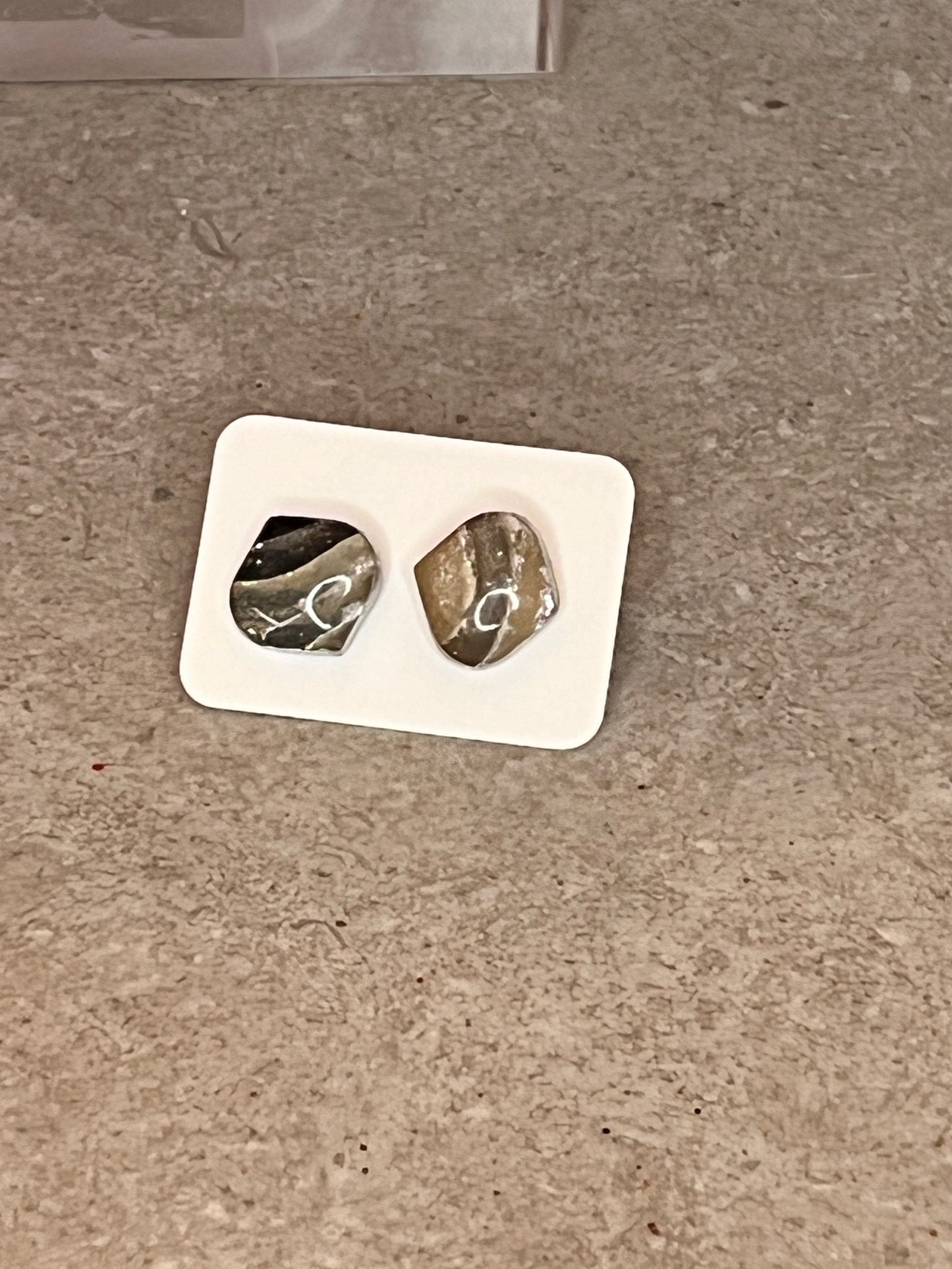 Small Faux Stone Stud Earrings