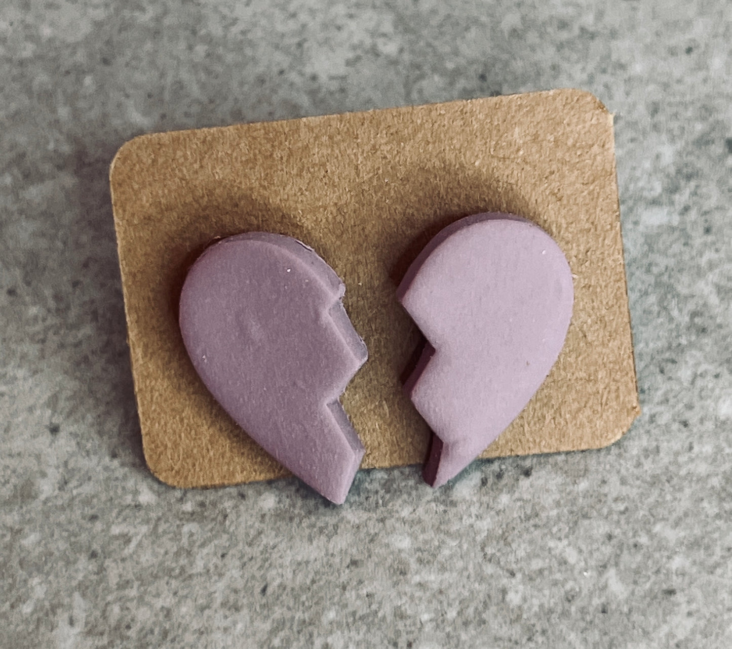 Broken Heart Stud Earrings