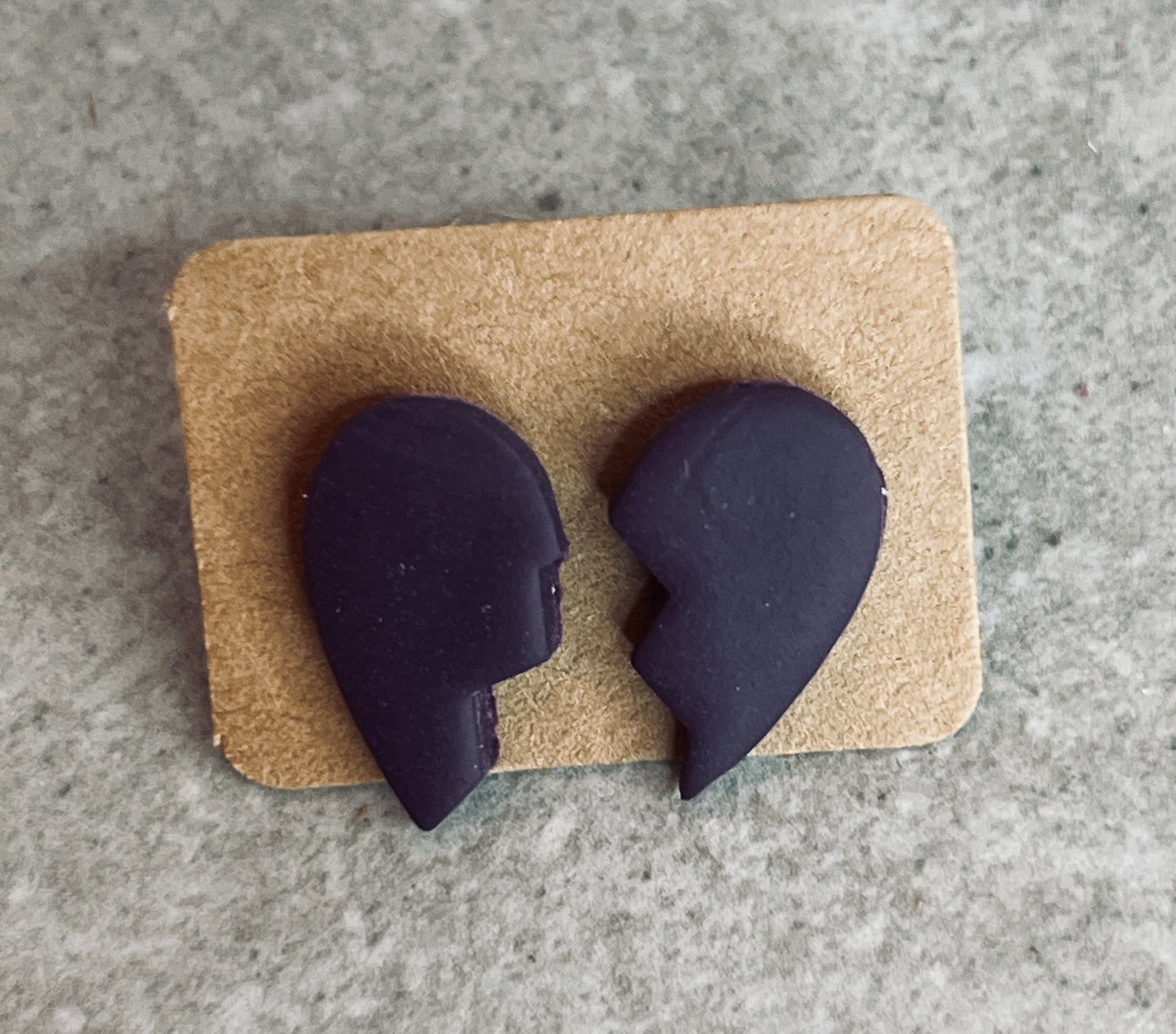 Broken Heart Stud Earrings