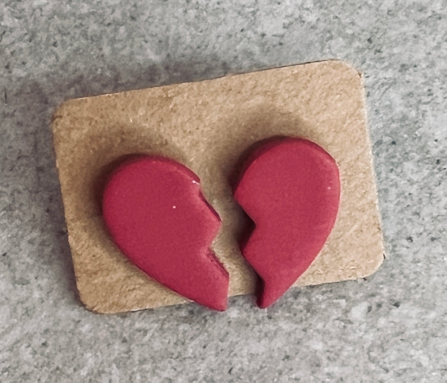 Broken Heart Stud Earrings