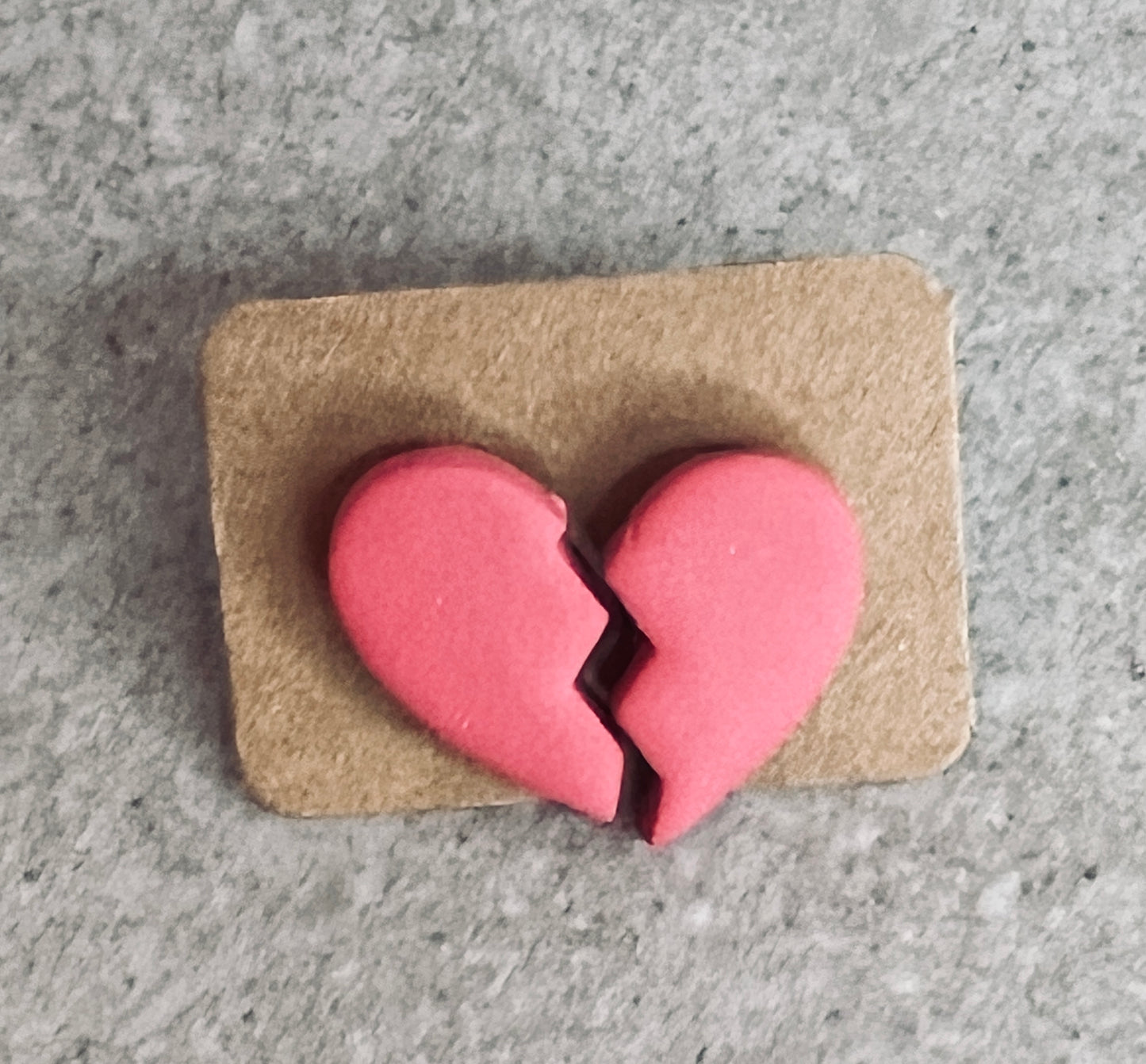 Broken Heart Stud Earrings