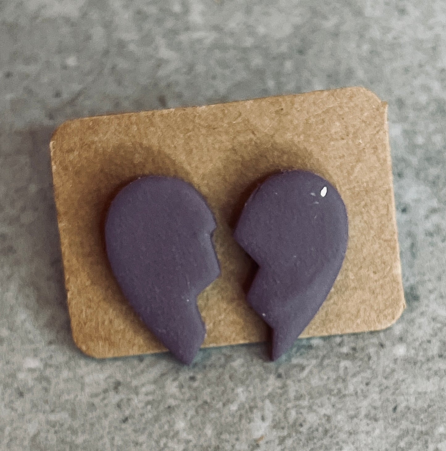 Broken Heart Stud Earrings