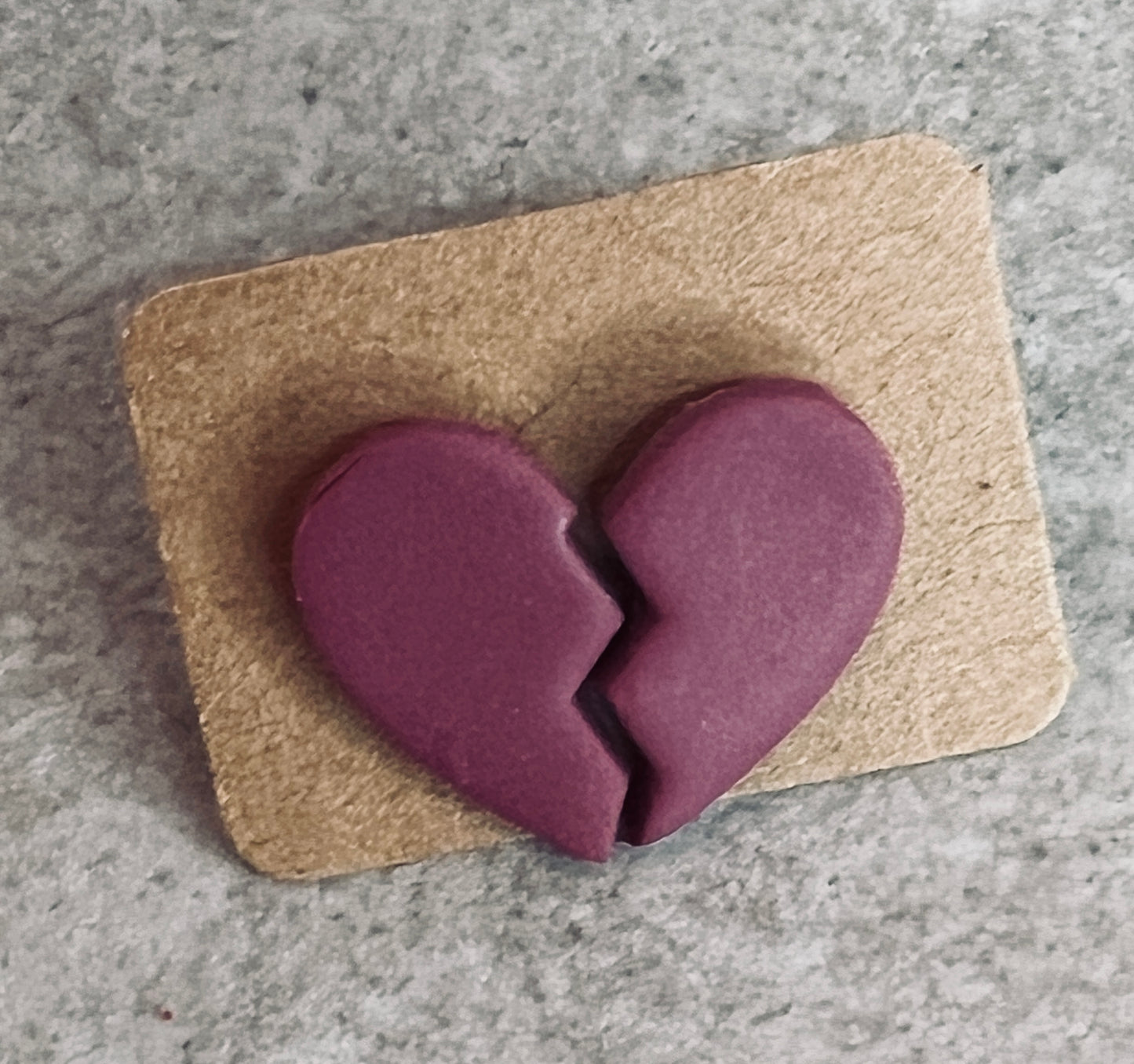 Broken Heart Stud Earrings