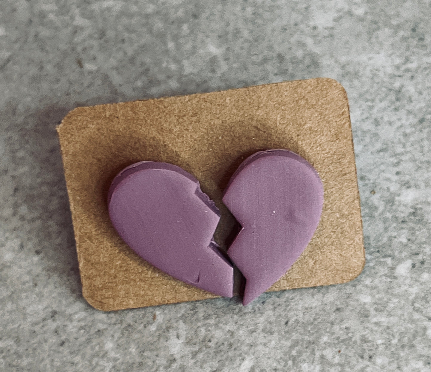 Broken Heart Stud Earrings