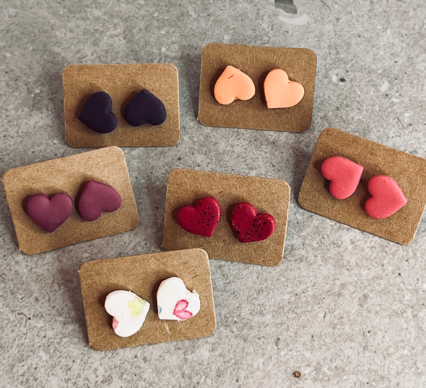 Small Heart Stud Earrings