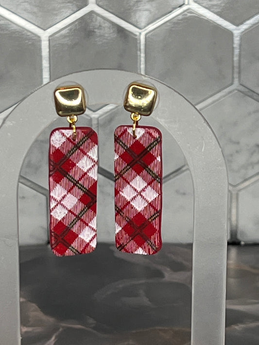 Dangle Earrings -Plaid Collection
